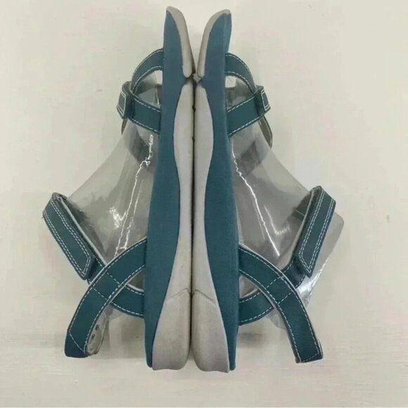 Clark’s Collection Blue and Gray Adjustable Sandals Women’s Size 8M - Picture 6 of 10